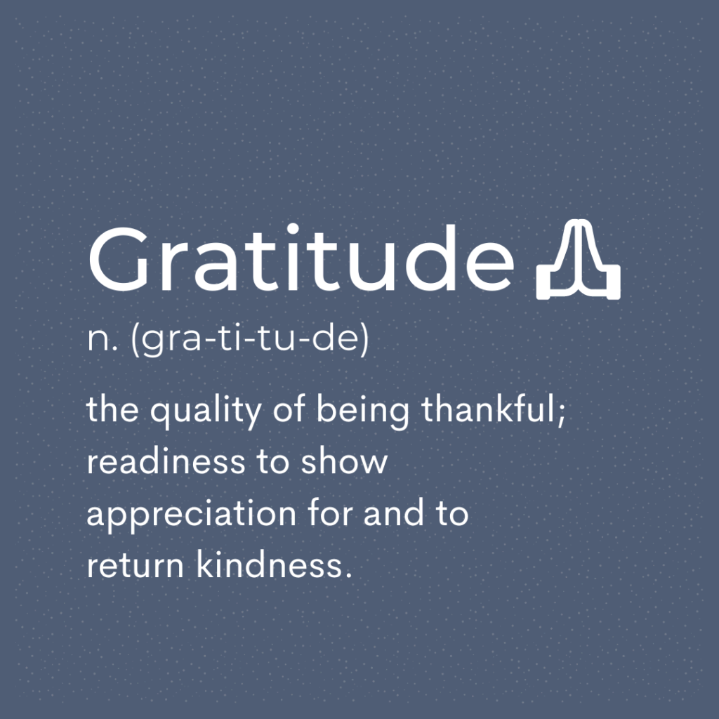 Image of the definition of gratitude