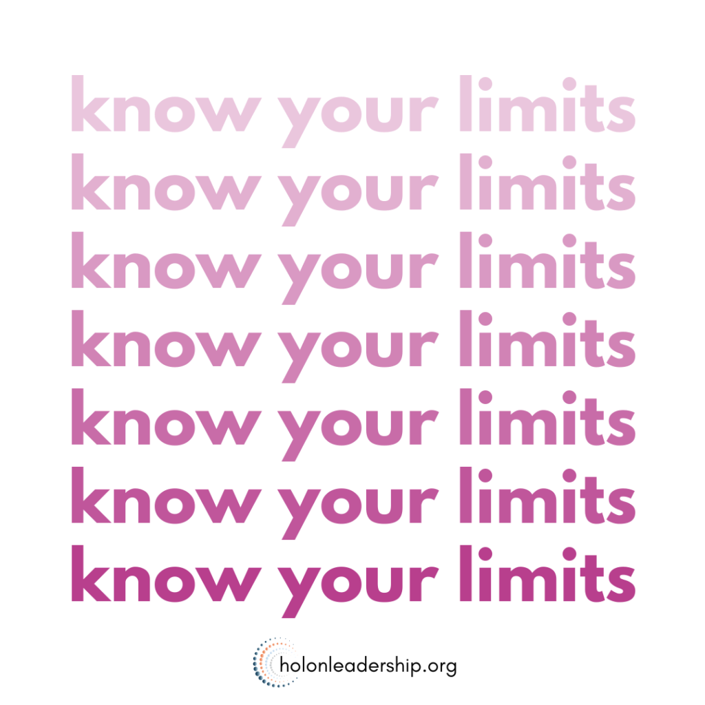 Image of text "Know your limits"
