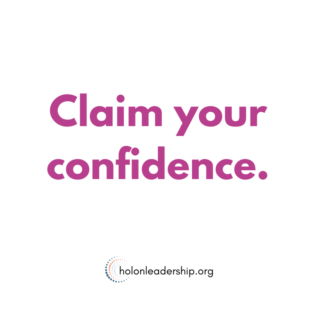 Image of text "claim your confidence"